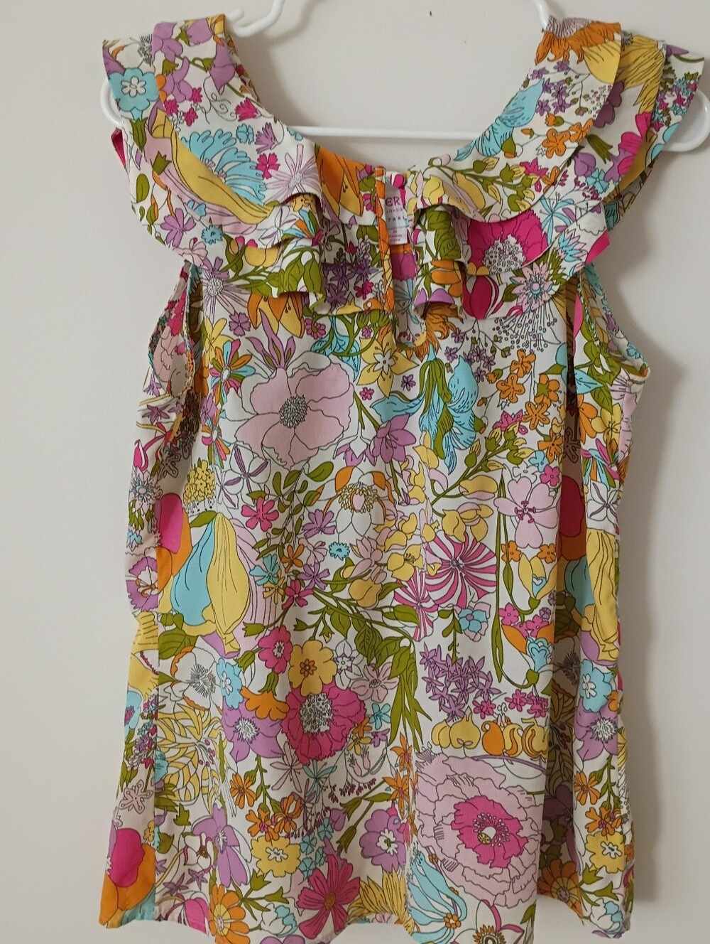 Liberty of London Floral Ruffle Retro 70s Top Target Coachella Festival Boho